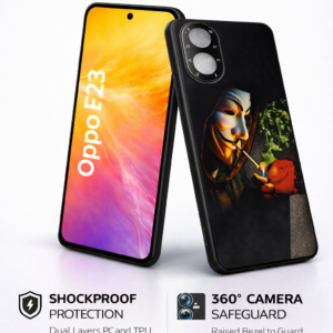 OPPO F23 Bold Smoking Mask Design Shockproof Back Cover