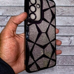 Samsung Galaxy A35 Premium Glitter Crystal Back Cover | Geometric Diamond Design | Stylish & Protective Case