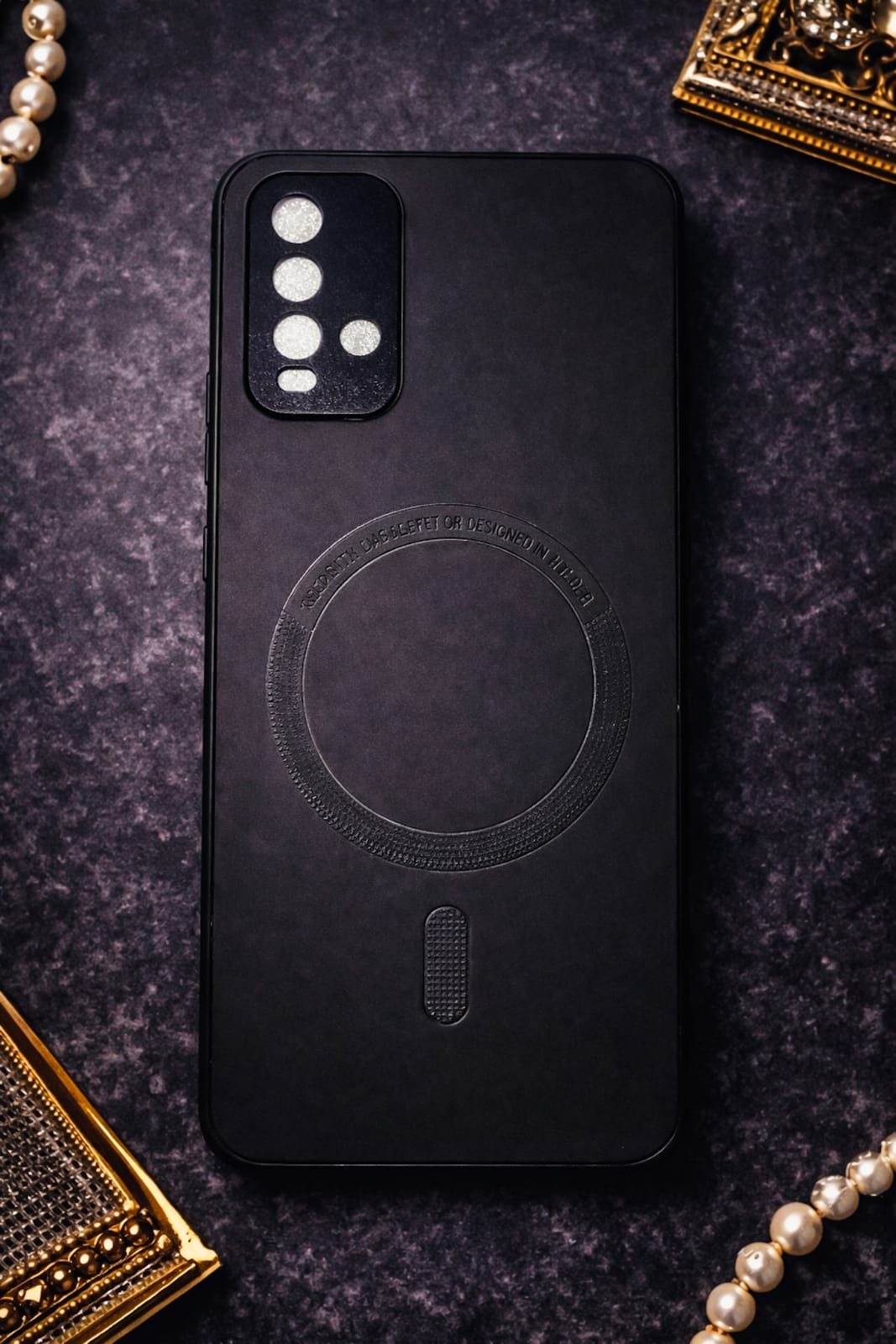 Premium Matte Black Leather Texture Back Cover for Redmi 9 Power – Slim Protective Case
