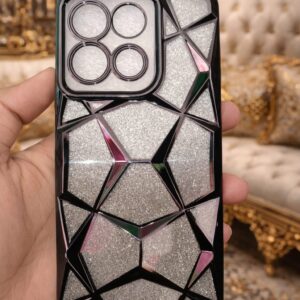 Motorola G86 Premium Glitter Diamond Back Cover | Luxury Crystal Geometric Design | Stylish Protective Case