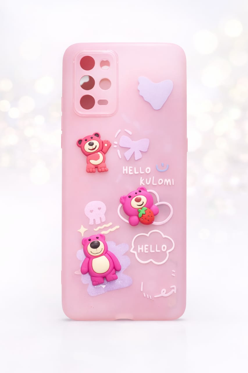 OPPO A54  Cute Cartoon Soft Silicone Back 3D Covers for girls –
