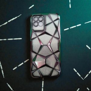 Realme 8i Luxury Geometric Crystal Pattern Back Cover | Premium Designer Case with Camera Protection (Black colour)