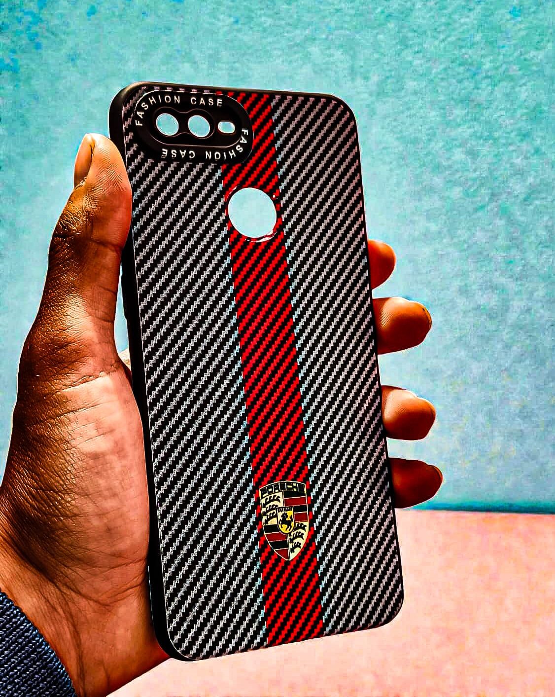 OPPO F9 Carbon Fiber Racing Design Stylish Back Case