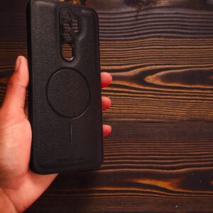 OPPO A9 2020 Premium Leather Finish Back Cover | Classic Magnetic Ring Design Case