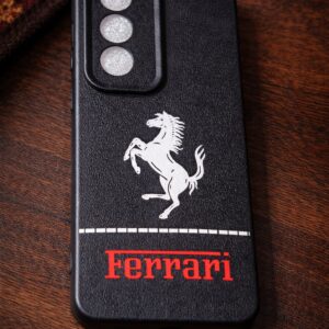 OPPO A3 Pro Premium Ferrari Design Back Cover | Stylish Leather Texture | Shockproof Protective Case