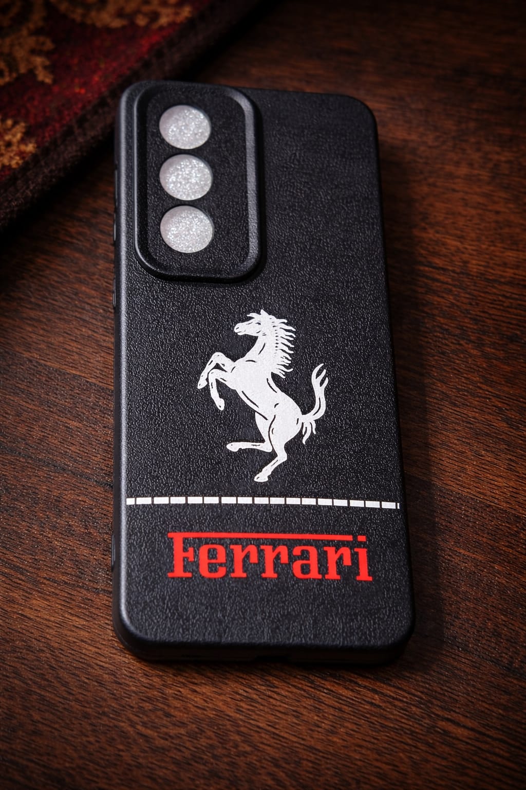 OPPO A3 Pro Premium Ferrari Design Back Cover | Stylish Leather Texture | Shockproof Protective Case