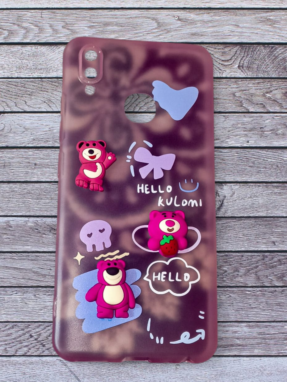 Vivo Y95  3D Cute Teddy Cartoon Matte Back Covers