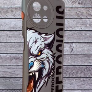 Vivo Y38 Premium Wolf Design Back Cover | FEROCI Bold Grey Case