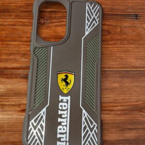 Ferrari Racing Style Premium Back Cover for Vivo Y28s | Matte Grey Designer Case