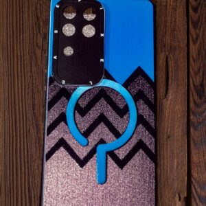 Luxury Glitter Ring Print Back Cover for Vivo V30 | Dual-Tone Stylish Design