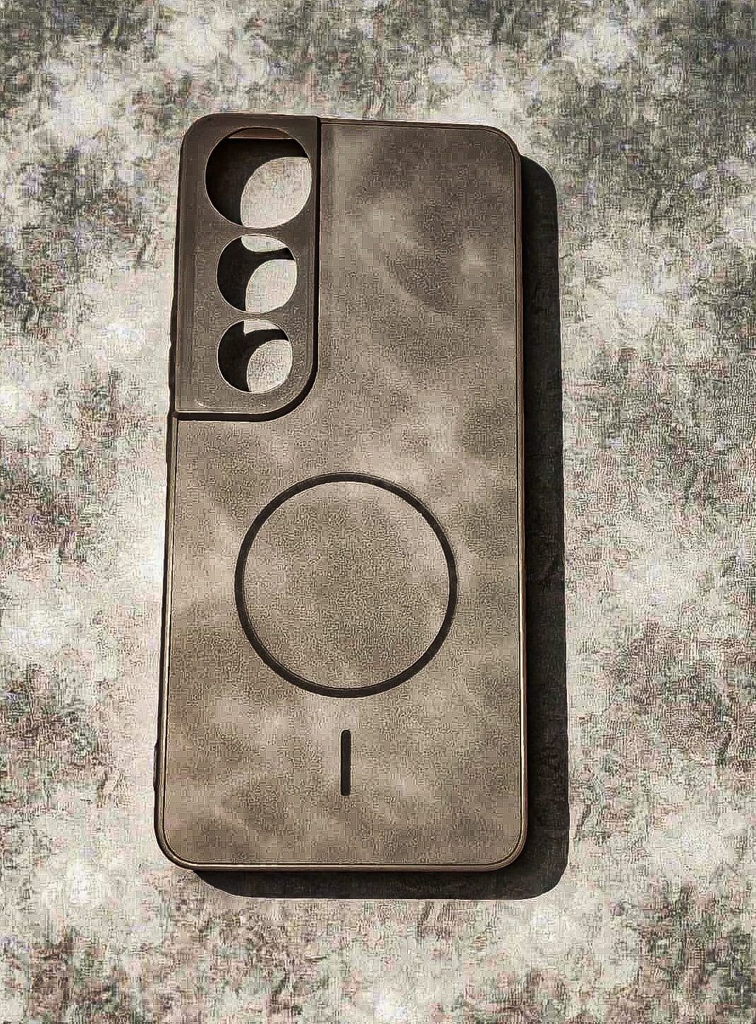 Vivo V50 Lite Soft TPU Ring Design Back Cover | Premium Matte Leather Finish | Shockproof Slim Case (Grey)