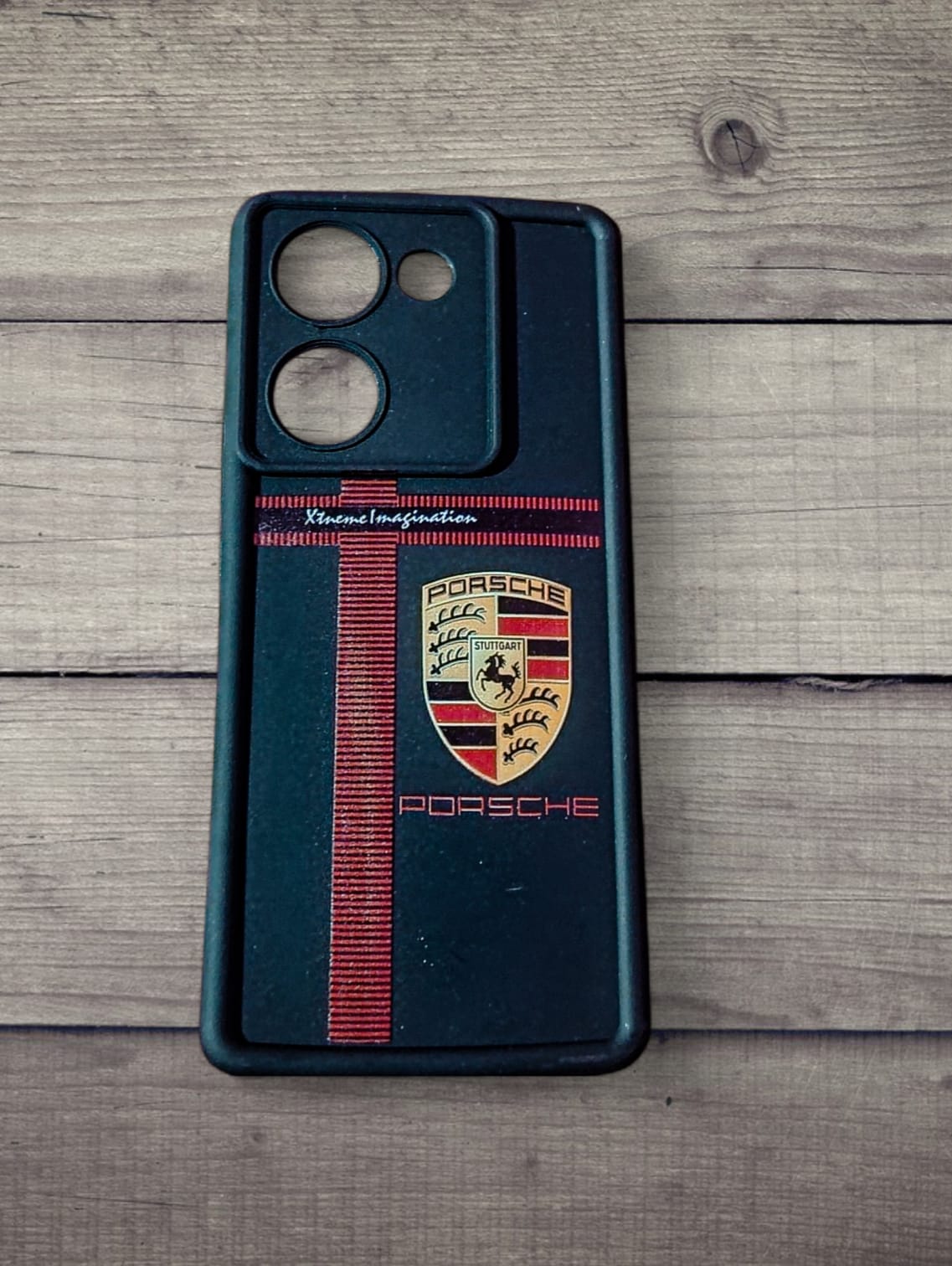 Vivo Y200 Pro Racing car Logo Soft Back Cover | Premium Shockproof TPU Case (Black & Red)