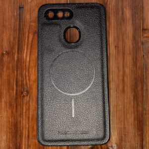 Oppo A5s Leather Texture Soft Back Cover | Premium Matte Black Finish | Shockproof TPU Case with Camera Protection