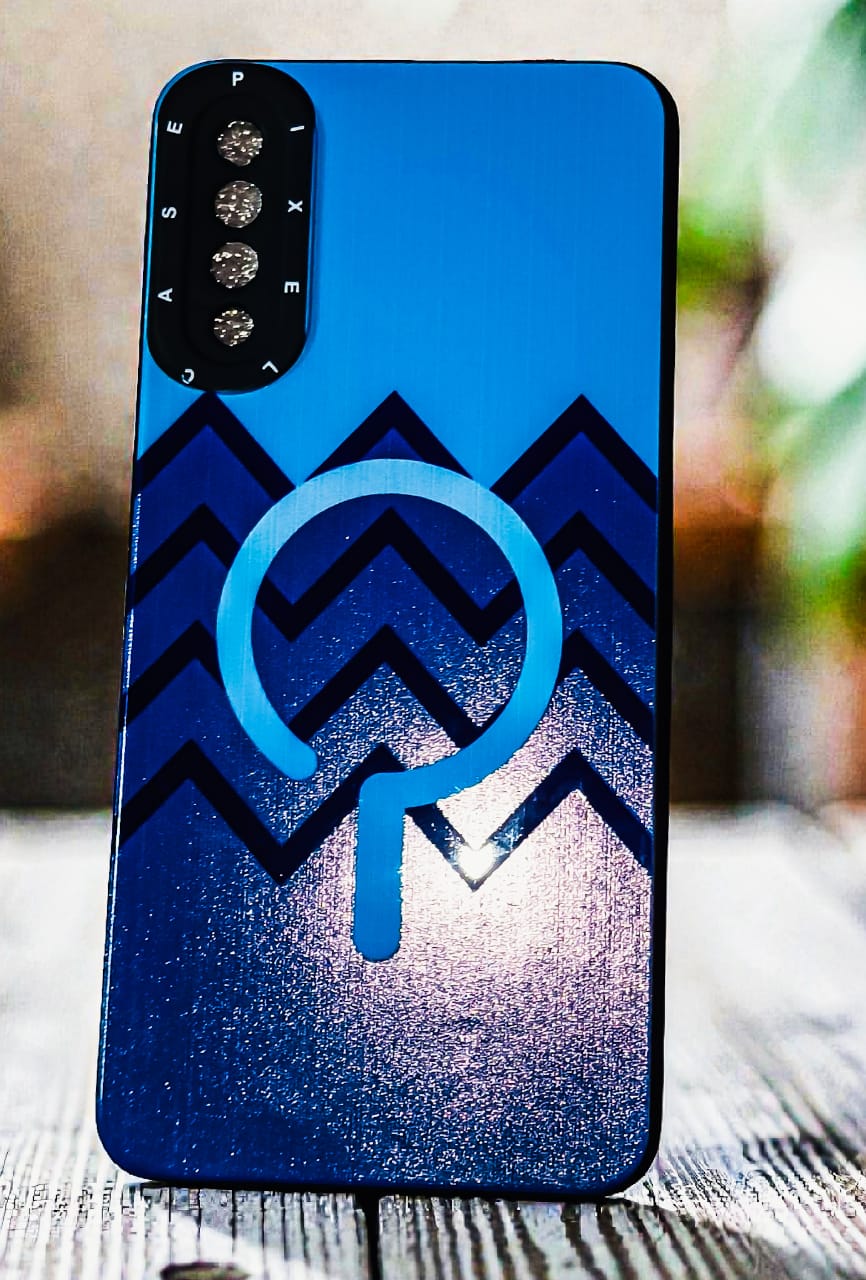 Samsung Galaxy A50 Premium Printed Soft Back Cover | Stylish Blue Geometric Design | Matte Finish Shockproof Case with Camera Protection