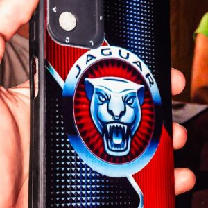 Samsung Galaxy A05s Jaguar Logo Premium Back Cover | Black & Red Textured Stylish Protective Case