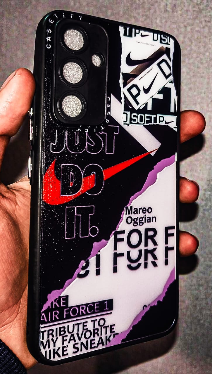 Samsung Galaxy A54 5G Just Do It Designer Back Cover | Matte Black Stylish Printed Case with Strong Grip & Camera Protection