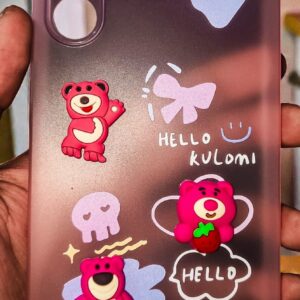 Samsung Galaxy A15 Cute 3D Teddy Cartoon Back Cover | Soft Matte Transparent TPU Case with Camera Protection