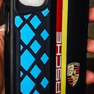 Samsung Galaxy A15 Premium Racing Stripe Back Cover | Porsche Style Matte Black Soft Case with Camera Protection