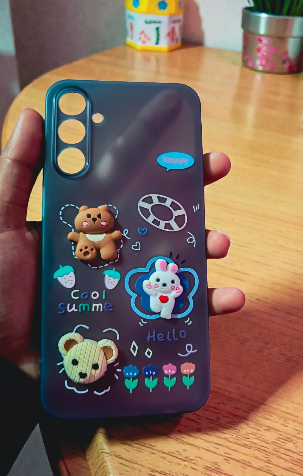 Samsung Galaxy A15 Cute 3D Cartoon Teddy Back Cover | Soft Matte Finish Protective Case with Strong Grip
