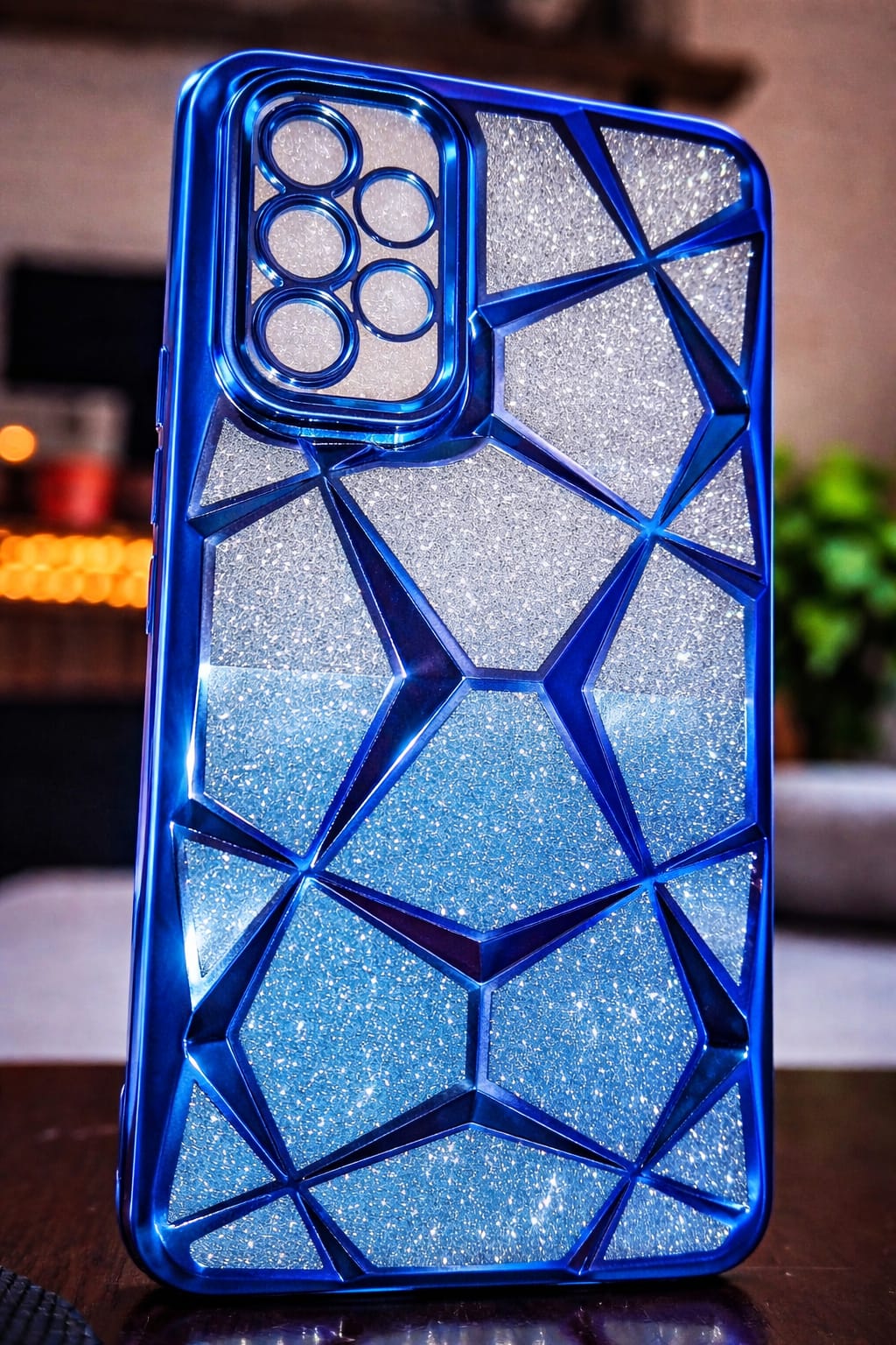 Samsung Galaxy A53 5G Luxury Glitter Geometric Back Cover | Crystal Shiny Soft TPU Case with Camera Protection (Diamond covers)