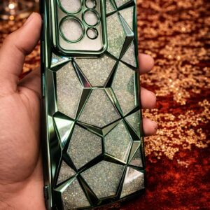 Realme 15 Premium Glitter Diamond Back Cover | Luxury Crystal Geometric Design | Protective & Stylish Case