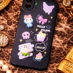 CMF Phone 1 Cute 3D Cartoon Back Cover | Soft Silicone Case with Kuromi Style Design (Gray & Pink)