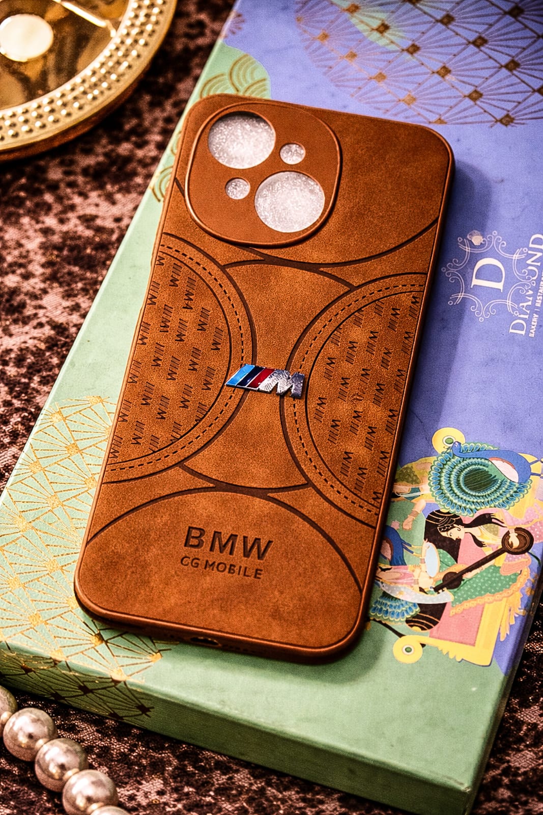 Tecno Go 2025  Leather Finish Back Cover | Premium Soft TPU Case (Brown, Blue)