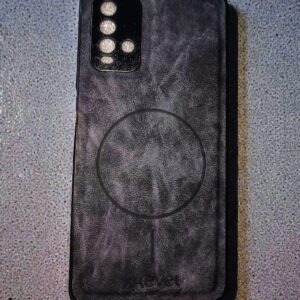 Premium Leather Texture Back Cover for Redmi 9 Power – Grey Slim Protective Case