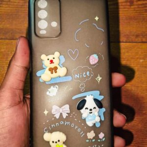 Cute Cartoon 3D Back Cover for Redmi 9 Power – Brown Soft Matte Case