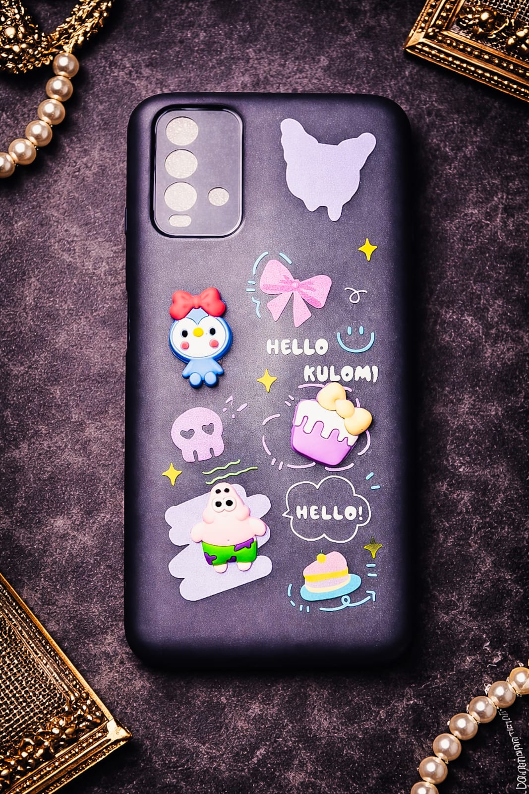 Cute Cartoon 3D Back Cover for Redmi 9 Power – Kuromi Style Soft Matte Case