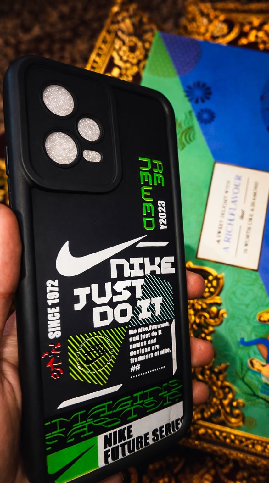 Redmi Note 12 Nike Just Do It Printed Back Cover | Stylish Protective Case