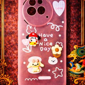 Cute Pink Transparent Cartoon Back Cover for Nothing Phone 3a – Soft Silicone Protective Case