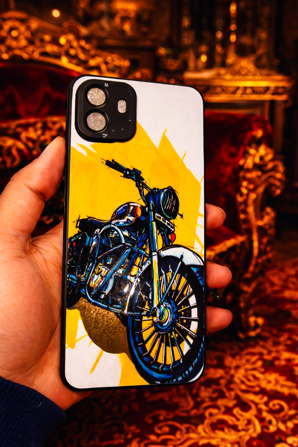 Vintage Bike Printed Back Cover for POCO C51 – Matte Finish Stylish Protective Case