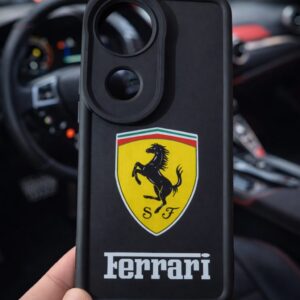 Vivo V50 Luxury Ferrari Inspired Matte Black Back Case