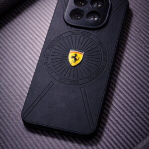OPPO F29 Luxury Ferrari Inspired 3D Logo Matte Black Case