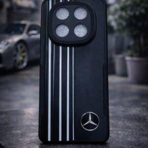 Redmi Note 14 Pro Style Premium Leather Finish Back Cover – Black Soft TPU Case