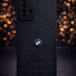 Premium Style Leather Finish Back Cover for Redmi 9 Power – Premium Black Slim Case