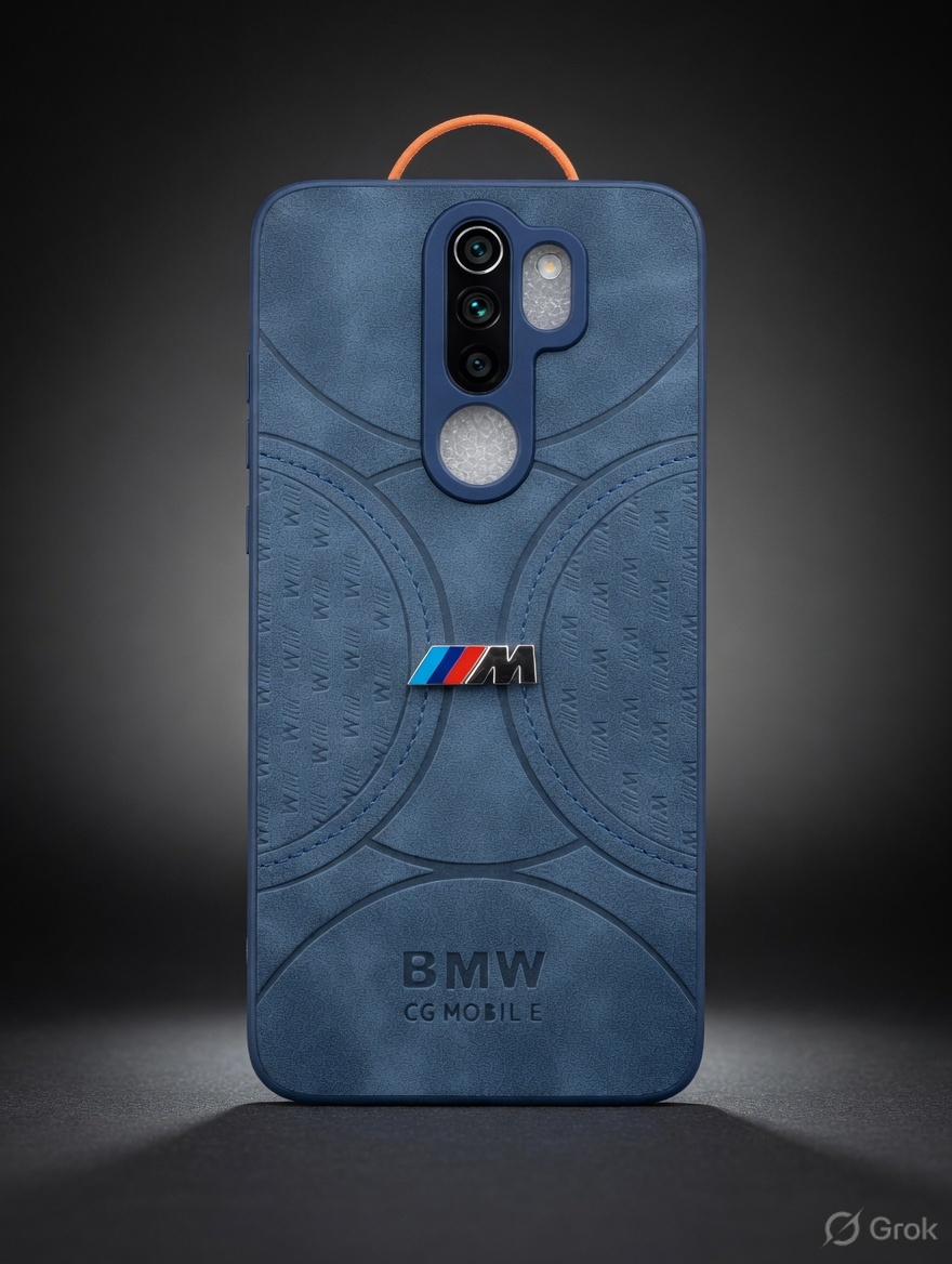 Premium Grey Back Cover for Redmi Note 8 Pro – Leather Texture Designer Case