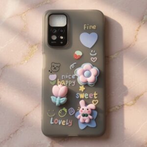 Cute 3D Cartoon Back Cover for Redmi Note 11S – Soft Matte Finish Lovely Designer Protective Case