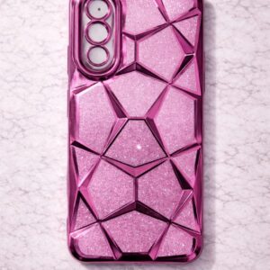 OnePlus Nord 5 Diamond Glitter Back Cover | Premium Luxury 3D Cover (Pink & Black)