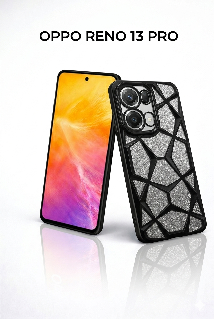 Oppo Reno 13 Pro Black Diamond Back Cover